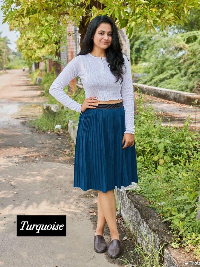 Short Party Wear Pleated Skirt Wholesale Price In Surat